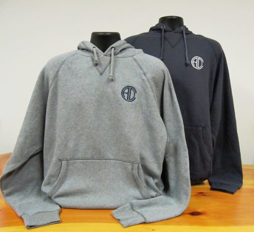 embroidered logo hoodie