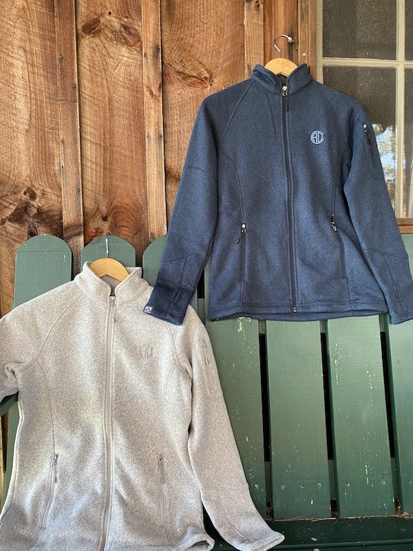 Ladies Heathered Sweater-Fleece Jacket - RDC Rockywold Deephaven Camps