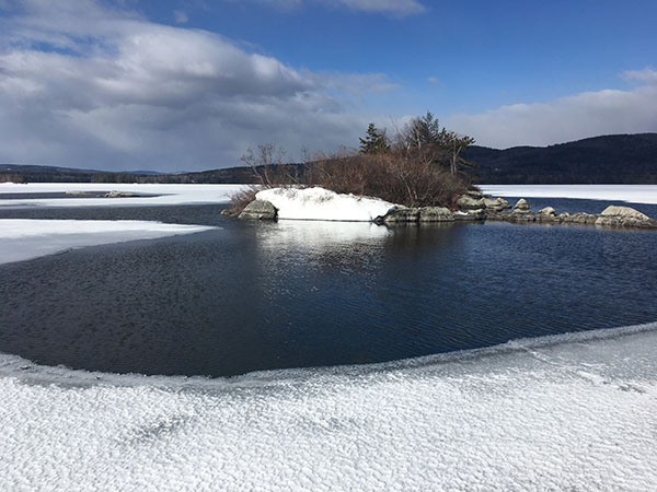 Squam Lake April - Ice on it's way out