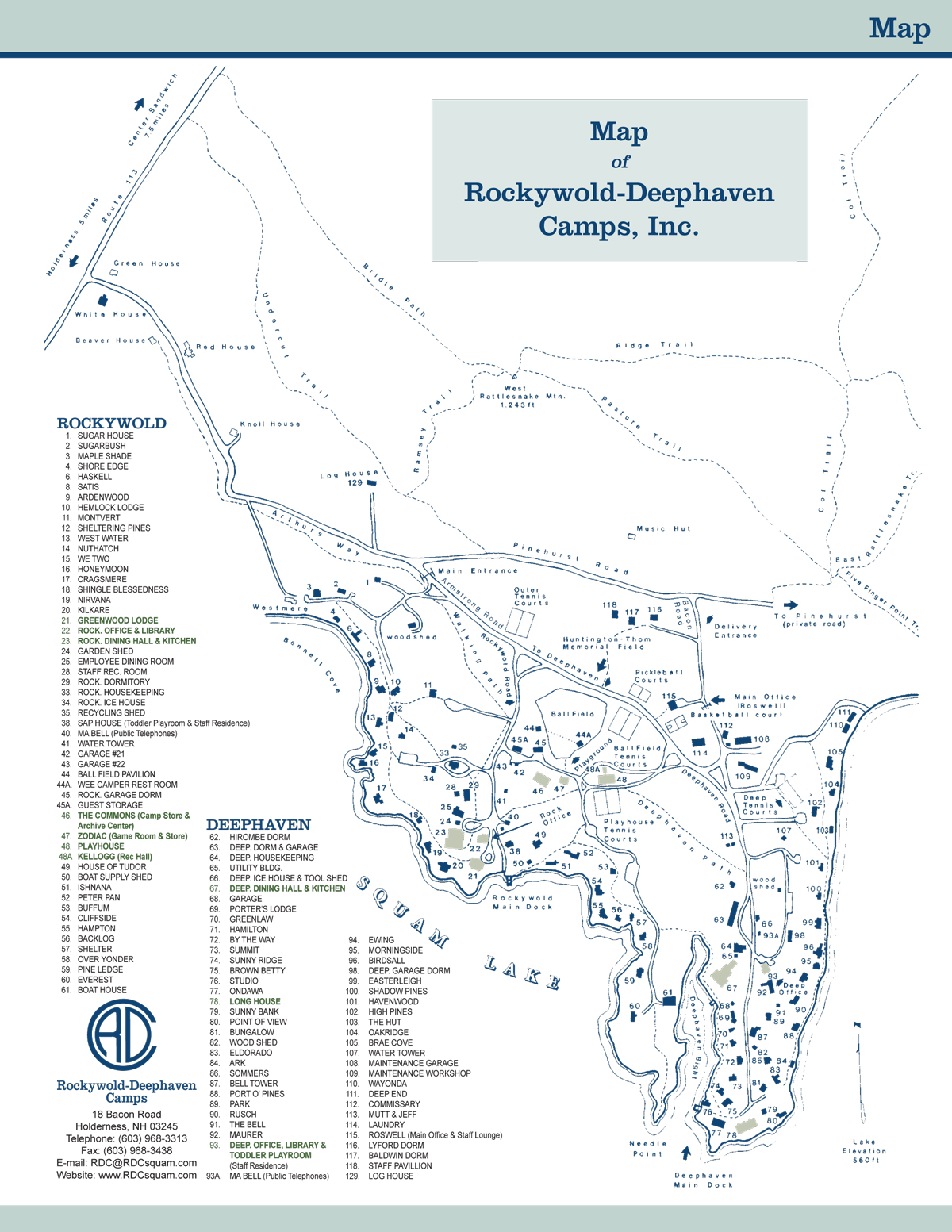 RDC Map & Facilities Information