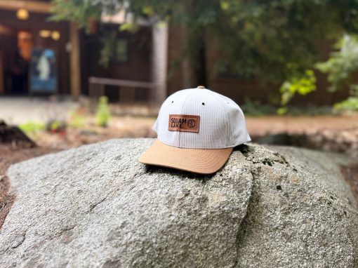 Corduroy Hat with Leather Patch - Image 9